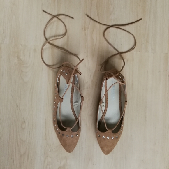 💙[3/$25] REVAMPED Pointed Toe Lace Up Flats - Picture 3 of 7